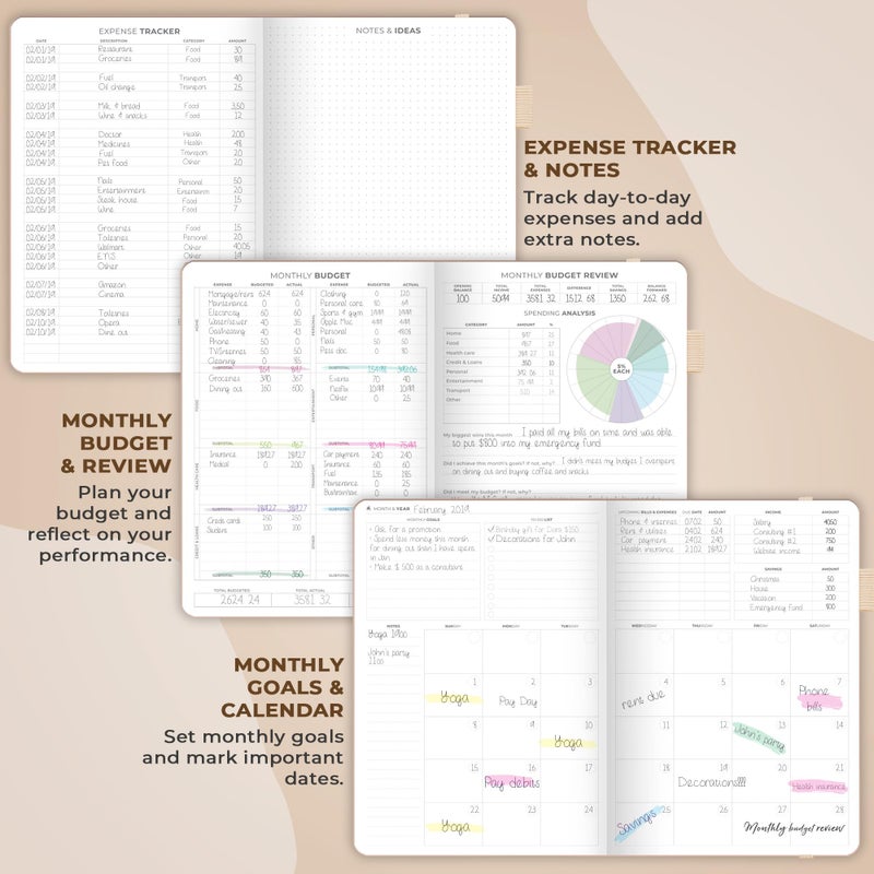 Clever Fox Budget Planner Pro - Financial Organizer + Cash Envelope Budget System. Monthly Finance Journal, Expense Tracker & Personal Account Book. Undated - Start Anytime. (7''x10'') â€“ Rose Gold - Image 4